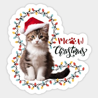 Meaw Christmas Sticker